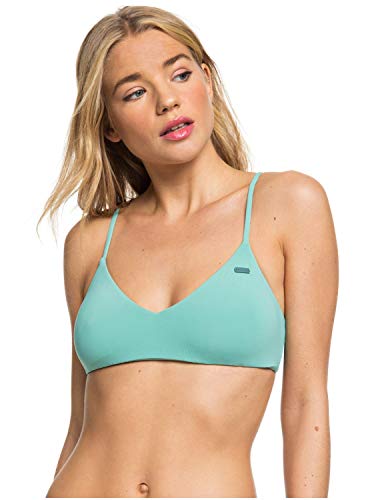 Roxy - Top de Bikini atlético - Mujer - L - Verde
