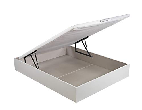 ROYAL SLEEP Canapé Abatible (135x190) de Gran Capacidad, Tapa 3D Transpirable, Color Blanco Montaje y Retirada de Usado Incluido ROYAL SLEEP Canapé Abatible (135x190) de Gran Capacidad, Tapa 3D Transpirable, Color Blanco Montaje y Retirada de Usado Incluido