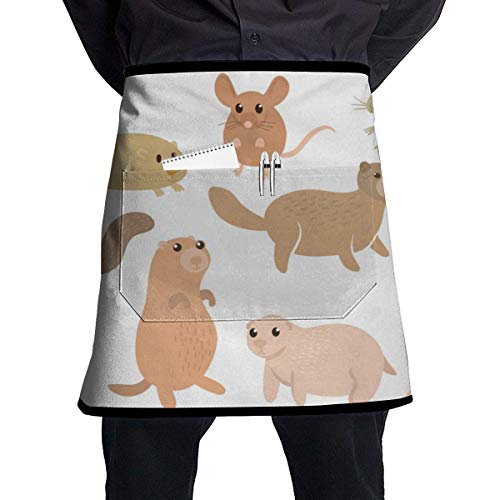 RP Amazing Kitchen Apron,Babero De Cocina Lindo para Roedores Salvajes Gratis, Medio Delantal Ajustable con Bolsillos Casa,45x54cm RP Amazing Kitchen Apron,Babero De Cocina Lindo para Roedores Salvajes Gratis, Medio Delantal Ajustable con Bolsillos Casa,45x54cm