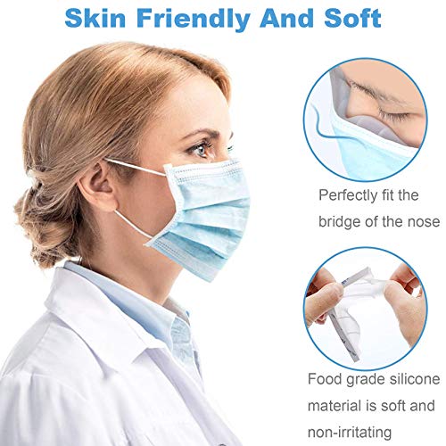 Rpanle 10 Piezas Puente Nasal Antivaho, Tira de Protección de Silicona Autoadhesivo con Marco de Soporte Interior, para Evitar Que Las Gafas de Ojos Se Empañen (Blanco) Rpanle 10 Piezas Puente Nasal Antivaho, Tira de Protección de Silicona Autoadhesivo con Marco de Soporte Interior, para Evitar Que Las Gafas de Ojos Se Empañen (Blanco)