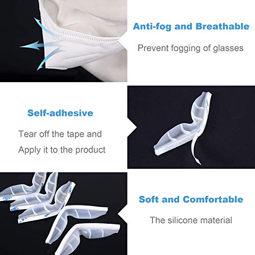 Rpanle 10 Piezas Puente Nasal Antivaho, Tira de Protección de Silicona Autoadhesivo con Marco de Soporte Interior, para Evitar Que Las Gafas de Ojos Se Empañen (Blanco) Rpanle 10 Piezas Puente Nasal Antivaho, Tira de Protección de Silicona Autoadhesivo con Marco de Soporte Interior, para Evitar Que Las Gafas de Ojos Se Empañen (Blanco)