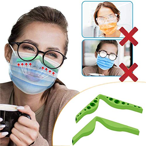 Rpanle 5 Piezas Puente Nasal Antivaho, Puente Nasal de Silicona Reutilizable, Tira de Protección de Silicona con Marco de Soporte Interior, para Evitar Que Las Gafas de Ojos Se Empañen (Multicolores)