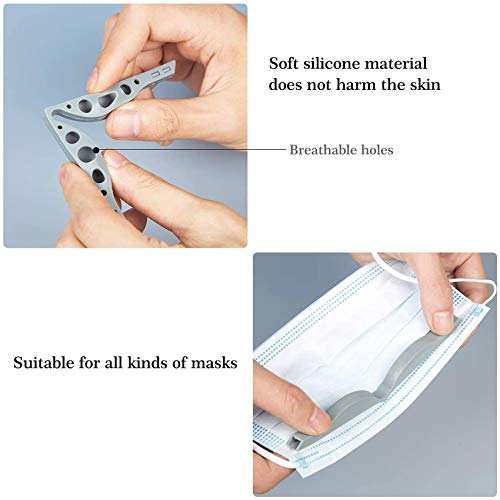 Rpanle 5 Piezas Puente Nasal Antivaho, Puente Nasal de Silicona Reutilizable, Tira de Protección de Silicona con Marco de Soporte Interior, para Evitar Que Las Gafas de Ojos Se Empañen (Blanco) Rpanle 5 Piezas Puente Nasal Antivaho, Puente Nasal de Silicona Reutilizable, Tira de Protección de Silicona con Marco de Soporte Interior, para Evitar Que Las Gafas de Ojos Se Empañen (Blanco)