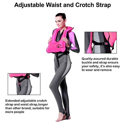 Rrtizan Chaleco de Esnórquel Hinchable Unisex para Buceo, Chaleco de Nadada, Ayuda de la Nadada, Snorkeling, Chaleco de Pesca, Natación Rrtizan Chaleco de Esnórquel Hinchable Unisex para Buceo, Chaleco de Nadada, Ayuda de la Nadada, Snorkeling, Chaleco de Pesca, Natación