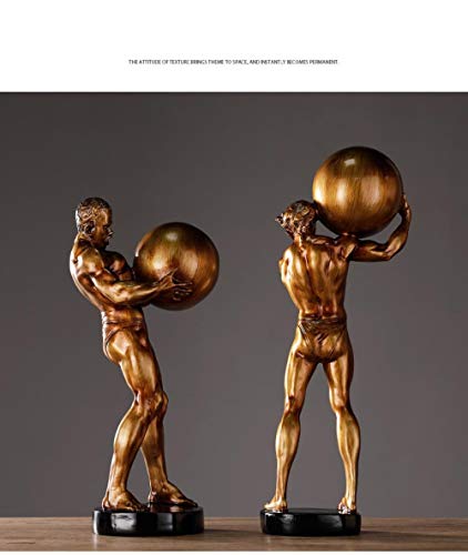 RSRZRCJ Escultura Estatua De Personaje Escultura De Hércules Decoración del Hogar Mobiliario De Gimnasio
