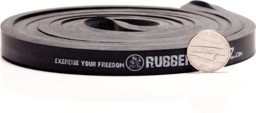 Rubberbanditz Physical Therapy Band. #3 Heavy/Black 30-50 lb (14-23 kg). - 41" Continuous Loop 100% Premium Multi-Layered Latex Exersize Resistance Assistance Band For Stabilization Stretching Toning Rehab/Recovery Prehab Mobility