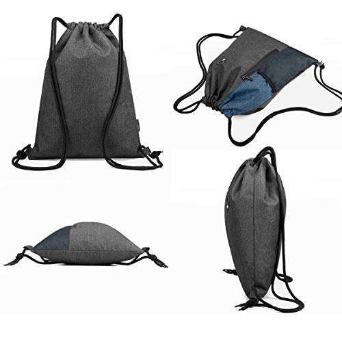 Ruberg - Bolsa de deporte resistente al agua para hombre y mujer, con cremallera, bolsillo interior, bolsillo exterior, bolsa de gimnasio, mochila hipster,color azul Ruberg - Bolsa de deporte resistente al agua para hombre y mujer, con cremallera, bolsillo interior, bolsillo exterior, bolsa de gimnasio, mochila hipster,color azul