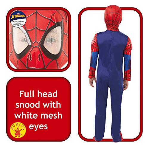 Rubie's Disfraz infantil de Spiderman de Marvel, de lujo, para niños de 3 a 4 años, altura de 104 cm Rubie's Disfraz infantil de Spiderman de Marvel, de lujo, para niños de 3 a 4 años, altura de 104 cm