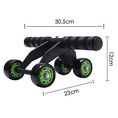 Rueda Abdominales AB Roller Ab Wheel AB Rodillo de Rueda ,Práctico Aparato de Fitness para Entrenar Musculatura y Espalda, Rodillo de Abdominales con Esterilla Para Las Rodillas Unisex Adulto