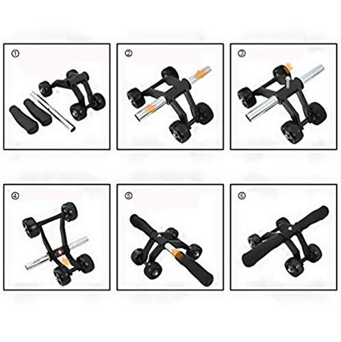 Rueda Abdominales AB Roller Ab Wheel AB Rodillo de Rueda ,Práctico Aparato de Fitness para Entrenar Musculatura y Espalda, Rodillo de Abdominales con Esterilla Para Las Rodillas Unisex Adulto Rueda Abdominales AB Roller Ab Wheel AB Rodillo de Rueda ,Práctico Aparato de Fitness para Entrenar Musculatura y Espalda, Rodillo de Abdominales con Esterilla Para Las Rodillas Unisex Adulto