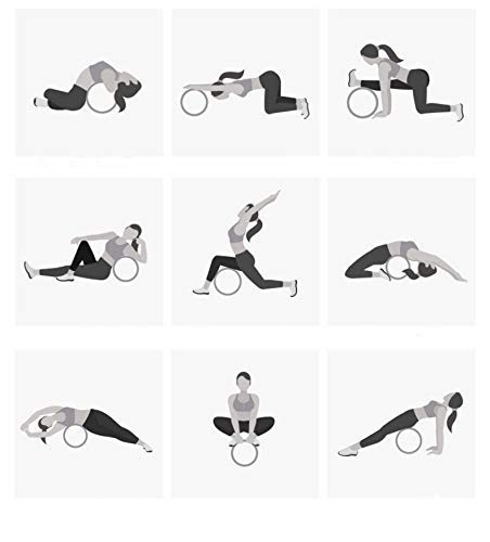 Rueda de yoga de corcho, pilates dharma natural y cómodo para mejorar la flexibilidad, set bolsa de montaje (B)