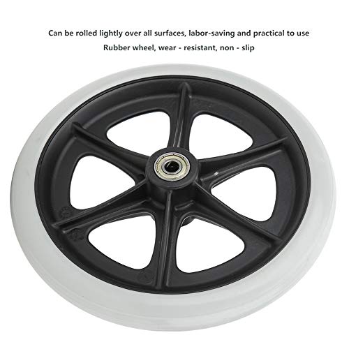 Ruedas delanteras para sillas de ruedas, rueda delantera de 8 pulgadas, ruedas de goma antideslizantes para discapacitados, ruedas de repuesto para sillas de ruedas, andador, andadores Ruedas delanteras para sillas de ruedas, rueda delantera de 8 pulgadas, ruedas de goma antideslizantes para discapacitados, ruedas de repuesto para sillas de ruedas, andador, andadores