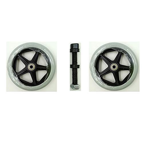 Ruedas para Sillas De Ruedas Ruedas Universales De 15 Cm / 6 Pulgadas Neumático De Goma Maciza Rueda Antideslizante para Silla De Ruedas, Gris, Paquete De 2 Ruedas para Sillas De Ruedas Ruedas Universales De 15 Cm / 6 Pulgadas Neumático De Goma Maciza Rueda Antideslizante para Silla De Ruedas, Gris, Paquete De 2
