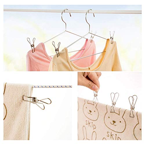 Ruesious 100 Piezas Pinzas de Ropa Acero Inoxidable, 6cm de Largo, no se rompe, no mohosa Ruesious 100 Piezas Pinzas de Ropa Acero Inoxidable, 6cm de Largo, no se rompe, no mohosa