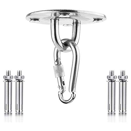 Ruesious 2X Anclaje, Anclaje para Pared, Ganchos de Techo, de Techo con Tornillos y Pared para Entrenamiento de Suspensión, Acero Inoxidable Ruesious 2X Anclaje, Anclaje para Pared, Ganchos de Techo, de Techo con Tornillos y Pared para Entrenamiento de Suspensión, Acero Inoxidable