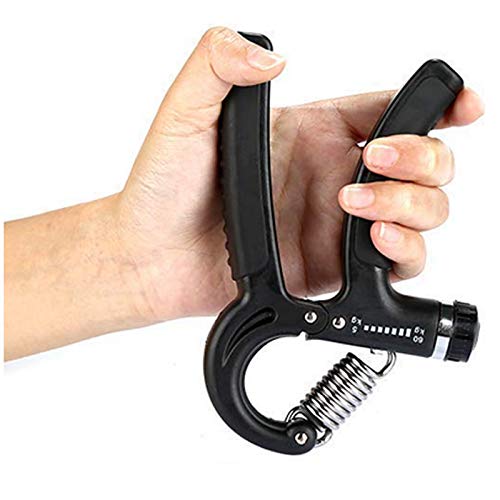 Ruesious Fortalecedor de Agarre de Mano, 2 Pcs Ejercitador de Mano Dedos de Entrenamiento Pesas Mano Muscular Ejercitador Entrenamiento de los Ajustable Mano Agarre Mano Mango de Amplificador 5-60 kg