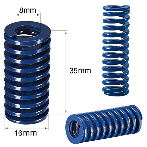 Ruesious Resorte - metal de sección tubular muelle de compresión de matriz del molde helicoidal, 35 x 16 x 9 mm Azul