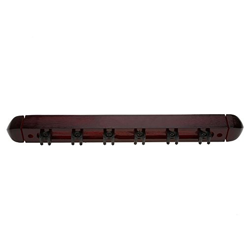 Ruiqas Estante de Palo de Billar montado en la Pared de 6 Cue Soporte de Palo de Estante de Billar de Madera con Clips para Bares/Clubes/Jugadores de Billar Ruiqas Estante de Palo de Billar montado en la Pared de 6 Cue Soporte de Palo de Estante de Billar de Madera con Clips para Bares/Clubes/Jugadores de Billar