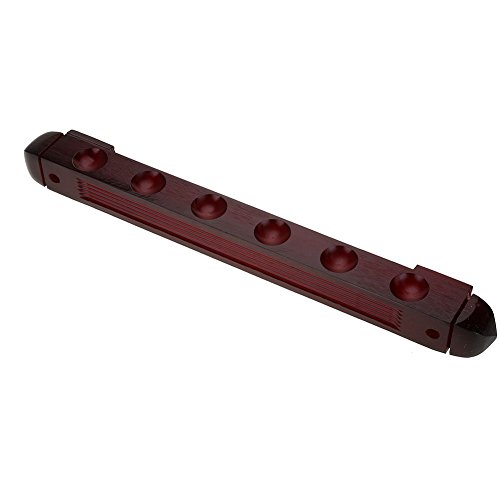Ruiqas Estante de Palo de Billar montado en la Pared de 6 Cue Soporte de Palo de Estante de Billar de Madera con Clips para Bares/Clubes/Jugadores de Billar Ruiqas Estante de Palo de Billar montado en la Pared de 6 Cue Soporte de Palo de Estante de Billar de Madera con Clips para Bares/Clubes/Jugadores de Billar