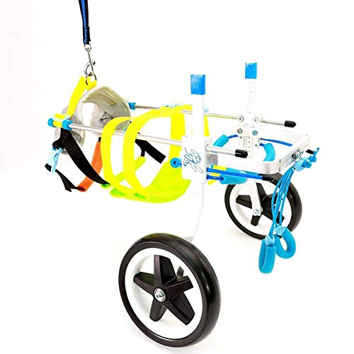 RUNGAO Silla de Ruedas Ajustable para Perro Rehabilitación de Patas para Cachorros Discapacitados 2 Ruedas XXS-Peso: 4.4-11lbs, Altura de Cadera: 6.3 "-13.4" RUNGAO Silla de Ruedas Ajustable para Perro Rehabilitación de Patas para Cachorros Discapacitados 2 Ruedas XXS-Peso: 4.4-11lbs, Altura de Cadera: 6.3 "-13.4"
