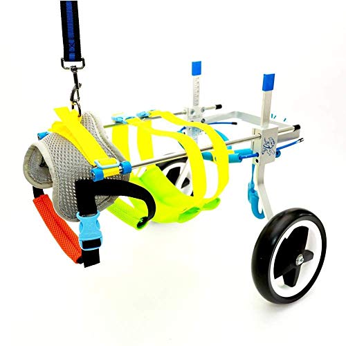 RUNGAO Silla de Ruedas Ajustable para Perro Rehabilitación de Patas para Cachorros Discapacitados 2 Ruedas XXS-Peso: 4.4-11lbs, Altura de Cadera: 6.3 "-13.4" RUNGAO Silla de Ruedas Ajustable para Perro Rehabilitación de Patas para Cachorros Discapacitados 2 Ruedas XXS-Peso: 4.4-11lbs, Altura de Cadera: 6.3 "-13.4"