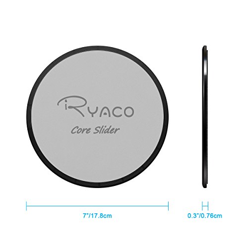 Ryaco 2X Discos Deslizantes para Fitness Abdominales con Bolsa de Transporte –Discos Doble Cara Deslizantes para Hogar, Yoga, Fitness, Pilates, Ejercicios de Cuerpo – Moquetas y Solería, Negro & Gris Ryaco 2X Discos Deslizantes para Fitness Abdominales con Bolsa de Transporte –Discos Doble Cara Deslizantes para Hogar, Yoga, Fitness, Pilates, Ejercicios de Cuerpo – Moquetas y Solería, Negro & Gris