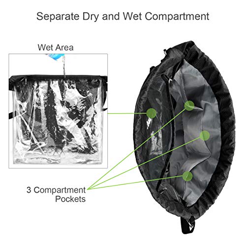 Ryaco Mochila de Cuerda Unisex, Saco de Gimnasia para Deporte Gimnasio Yoga Nadar (Negro) Ryaco Mochila de Cuerda Unisex, Saco de Gimnasia para Deporte Gimnasio Yoga Nadar (Negro)