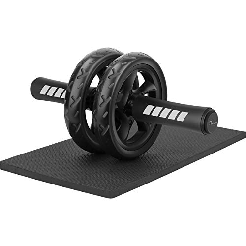 Ryaco Rodillos Abdominales de Doble Rueda con Rodilleras de EVA Extra Gruesa, Equipo de Entrenamiento de Fuerza Central para Gimnasio en casa, Ejercicio físico, Entrenamiento (Negro) Ryaco Rodillos Abdominales de Doble Rueda con Rodilleras de EVA Extra Gruesa, Equipo de Entrenamiento de Fuerza Central para Gimnasio en casa, Ejercicio físico, Entrenamiento (Negro)