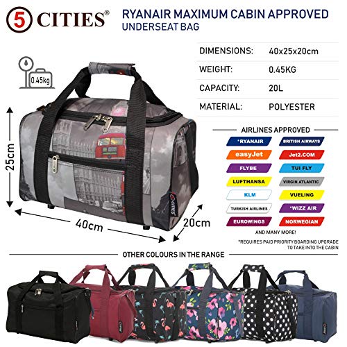 Ryanair 20L Tamaño máximo de Equipaje de Mano 40x25x20cm Bolsa de Equipaje,Ciudades Ryanair 20L Tamaño máximo de Equipaje de Mano 40x25x20cm Bolsa de Equipaje,Ciudades