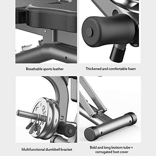RYSB Taburete Multifunción Dumbbell,Banco De Pesas Ajustable Sentarse-ups Entrenamiento Abdominal Fitness Banco De Ejercicios,Respaldo Ajustable Home Fitness Equipm Negro 178x118x36cm(70x46x14inch) RYSB Taburete Multifunción Dumbbell,Banco De Pesas Ajustable Sentarse-ups Entrenamiento Abdominal Fitness Banco De Ejercicios,Respaldo Ajustable Home Fitness Equipm Negro 178x118x36cm(70x46x14inch)
