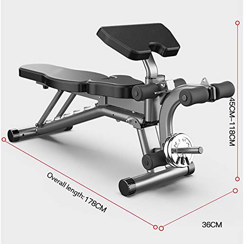 RYSB Taburete Multifunción Dumbbell,Banco De Pesas Ajustable Sentarse-ups Entrenamiento Abdominal Fitness Banco De Ejercicios,Respaldo Ajustable Home Fitness Equipm Negro 178x118x36cm(70x46x14inch) RYSB Taburete Multifunción Dumbbell,Banco De Pesas Ajustable Sentarse-ups Entrenamiento Abdominal Fitness Banco De Ejercicios,Respaldo Ajustable Home Fitness Equipm Negro 178x118x36cm(70x46x14inch)