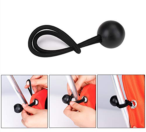 RZKJ-SHOP Tensor de Goma Elasticos con Bola, 30 Piezas Cuerda de fijación Bungee Cords para Cortinas, Pabellones,Tiendas de Campaña, Banner, Trampolín (Negro) RZKJ-SHOP Tensor de Goma Elasticos con Bola, 30 Piezas Cuerda de fijación Bungee Cords para Cortinas, Pabellones,Tiendas de Campaña, Banner, Trampolín (Negro)