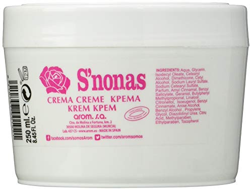 S´Nonas S'Nonas Crema Hidratante Glicerinada Manos, 250 ml, Pack de 1