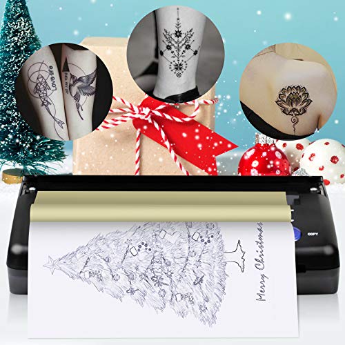 S SMAUTOP Máquina de Transferencia de Tatuajes Tattoo Printer Drawing Thermal Stencil Maker Herramienta de tatuaje profesional Diseño de dibujo Tattoo Máquina de Tatuaje (Negro)