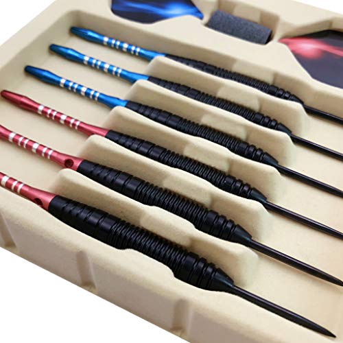S-TROUBLE 6pcs / Set Dardos con Punta de Acero Peso equilibrado Excelente Agarre Bar de Fiesta Competencia de Juegos Profesionales Color Aleatorio S-TROUBLE 6pcs / Set Dardos con Punta de Acero Peso equilibrado Excelente Agarre Bar de Fiesta Competencia de Juegos Profesionales Color Aleatorio