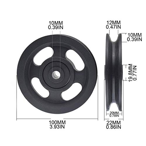 S-TROUBLE Rueda de polea con rodamiento Universal para máquina de Cable Equipo de Gimnasio y Gimnasio Parte