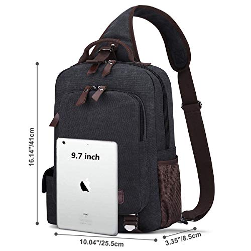 S-ZONE Hombres 13 Inch Solo Hombro Bandolera Mochila Al Aire Libre Viajes Gimnasio Crossbody Bolso de Pecho S-ZONE Hombres 13 Inch Solo Hombro Bandolera Mochila Al Aire Libre Viajes Gimnasio Crossbody Bolso de Pecho