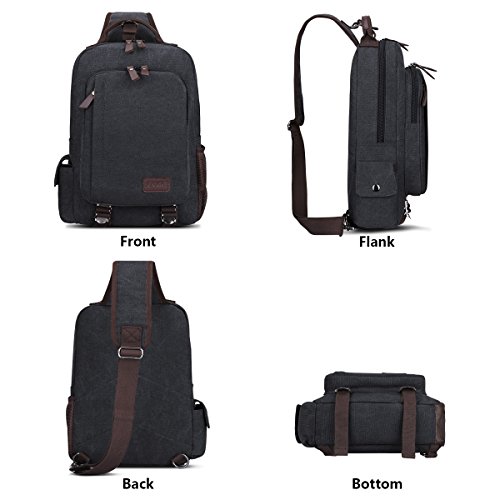 S-ZONE Hombres 13 Inch Solo Hombro Bandolera Mochila Al Aire Libre Viajes Gimnasio Crossbody Bolso de Pecho S-ZONE Hombres 13 Inch Solo Hombro Bandolera Mochila Al Aire Libre Viajes Gimnasio Crossbody Bolso de Pecho