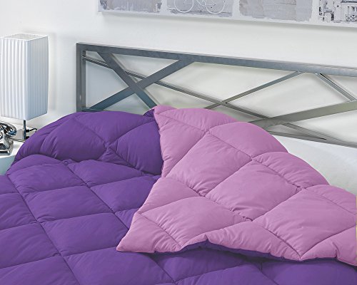 Sabanalia - Edredón nórdico de 400 g reversible (bicolor), para cama de 135/150 cm, color lila y morado