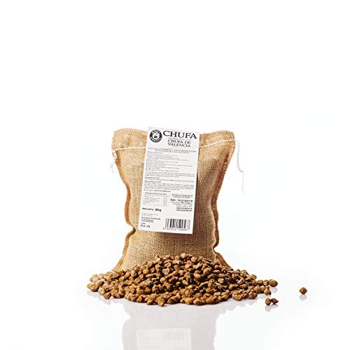 Saco yute 1 kg Chufa tradicional D.O. València - Món Orxata. Directa de familias agricultoras. Ideal para consumo en crudo o para elaboración de horchata. Conservar a menos de 15º.