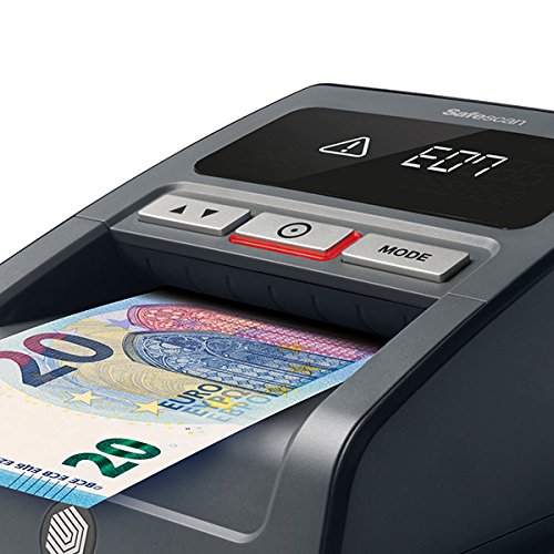 Safescan 155-S Negro - Detector automático de billetes falsos para una verificación 100% - 15.9 x 12.8 x 8.3 cm
