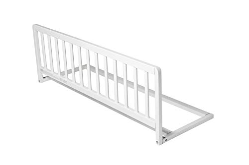 Safetots - Barandilla protectora para cama, de madera, extraancha, color blanco Safetots - Barandilla protectora para cama, de madera, extraancha, color blanco