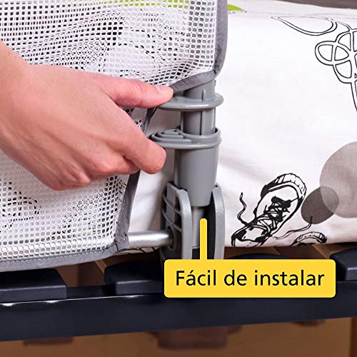 Safety 1st Barrera Cama niño longitud 150 cm, Barandilla Cama niños Abatible, Anticaidas Infantil, color Blanco Safety 1st Barrera Cama niño longitud 150 cm, Barandilla Cama niños Abatible, Anticaidas Infantil, color Blanco