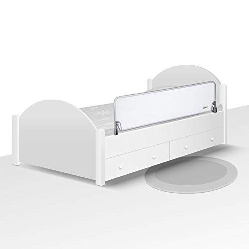 Safety 1st Barrera Cama niño longitud 150 cm, Barandilla Cama niños Abatible, Anticaidas Infantil, color Blanco