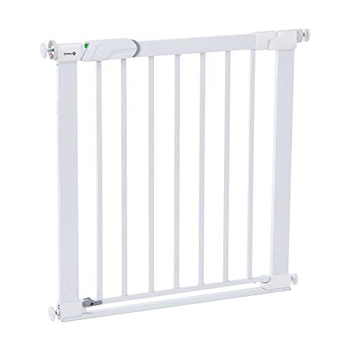 Safety 1st Easy Close Metal Barrera de seguridad metalica para puertas y escaleras, puerta de seguridad 80 cm hasta 136 cm con extensiones, barrera escalera bebé, niños y perros, Blanco Safety 1st Easy Close Metal Barrera de seguridad metalica para puertas y escaleras, puerta de seguridad 80 cm hasta 136 cm con extensiones, barrera escalera bebé, niños y perros, Blanco