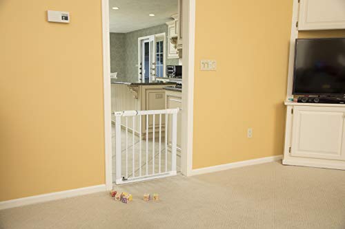 Safety 1st Flat Step Barrera escalera para bebés, niños y perros, Puerta de seguridad con Barra inferior muy delgada reduce el riesgo de tropiezos, color blanco Safety 1st Flat Step Barrera escalera para bebés, niños y perros, Puerta de seguridad con Barra inferior muy delgada reduce el riesgo de tropiezos, color blanco