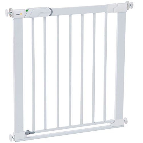 Safety 1st Flat Step Barrera escalera para bebés, niños y perros, Puerta de seguridad con Barra inferior muy delgada reduce el riesgo de tropiezos, color blanco Safety 1st Flat Step Barrera escalera para bebés, niños y perros, Puerta de seguridad con Barra inferior muy delgada reduce el riesgo de tropiezos, color blanco