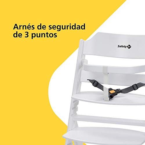 Safety 1st Timba Trona de madera con bandeja, Trona evolutiva para niños 6 meses - 10 años (30 kg), Regulable an altura,color Blanco Safety 1st Timba Trona de madera con bandeja, Trona evolutiva para niños 6 meses - 10 años (30 kg), Regulable an altura,color Blanco