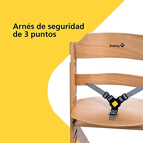 Safety 1st Timba Trona de madera con bandeja, Trona evolutiva para niños 6 meses - 10 años (30 kg), Regulable an altura,color Madera natural Safety 1st Timba Trona de madera con bandeja, Trona evolutiva para niños 6 meses - 10 años (30 kg), Regulable an altura,color Madera natural