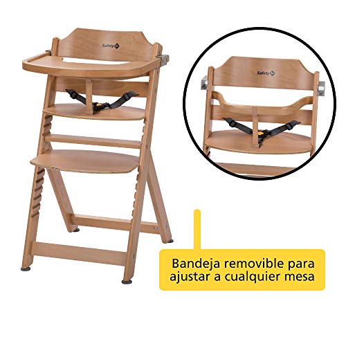 Safety 1st Timba Trona de madera con bandeja, Trona evolutiva para niños 6 meses - 10 años (30 kg), Regulable an altura,color Madera natural Safety 1st Timba Trona de madera con bandeja, Trona evolutiva para niños 6 meses - 10 años (30 kg), Regulable an altura,color Madera natural
